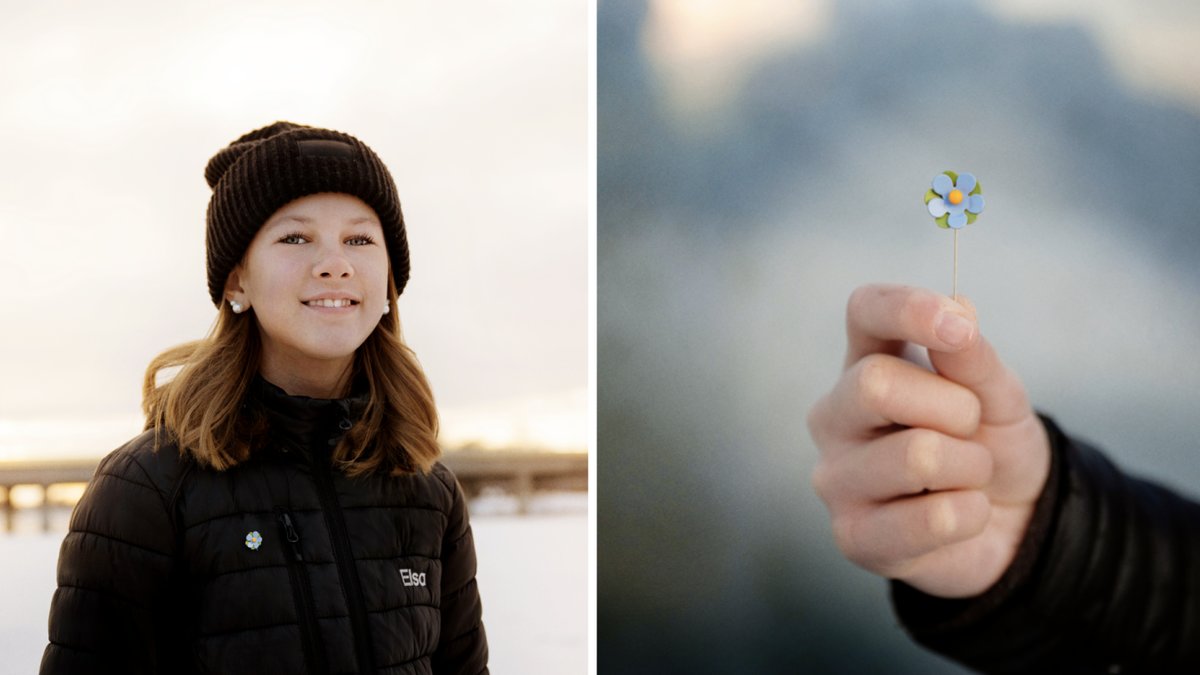 Elsa Schynberg, 12 år, från Karlstad har designat årets majblomma.